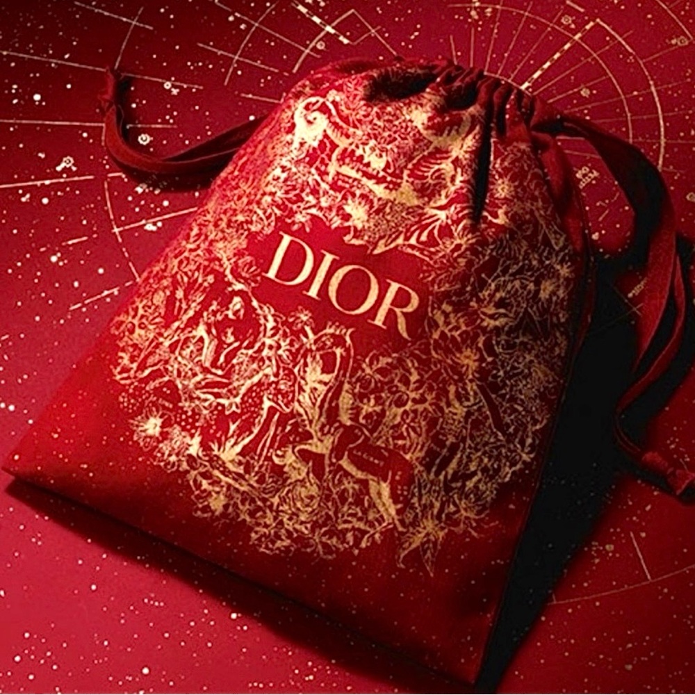 Limited Edition Christian Dior Beauty (Lunar New Year) Drawstring Bag/Pouch